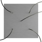 Square XXL Rose-One 5-hole and 4-side hole ceiling rosette set, 400 mm