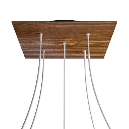 Square XXL Rose-One 5-hole and 4-side hole ceiling rosette set, 400 mm