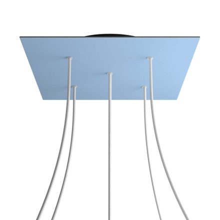 Square XXL Rose-One 5-hole and 4-side hole ceiling rosette set, 400 mm