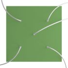 Square XXL Rose-One 5-hole and 4-side hole ceiling rosette set, 400 mm