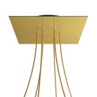 Square XXL Rose-One 6-hole and 4-side hole ceiling rosette set, 400 mm