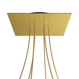   Square XXL Rose-One 6-hole and 4-side hole ceiling rosette set, 400 mm