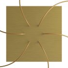 Square XXL Rose-One 6-hole and 4-side hole ceiling rosette set, 400 mm