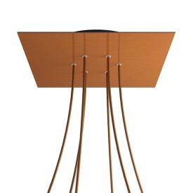   Square XXL Rose-One 6-hole and 4-side hole ceiling rosette set, 400 mm