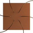 Square XXL Rose-One 6-hole and 4-side hole ceiling rosette set, 400 mm