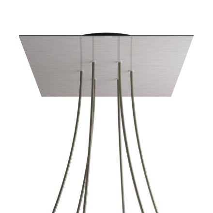 Square XXL Rose-One 6-hole and 4-side hole ceiling rosette set, 400 mm