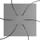 Square XXL Rose-One 6-hole and 4-side hole ceiling rosette set, 400 mm