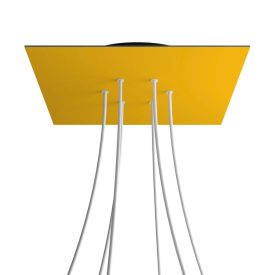   Square XXL Rose-One 6-hole and 4-side hole ceiling rosette set, 400 mm