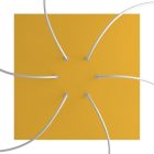 Square XXL Rose-One 6-hole and 4-side hole ceiling rosette set, 400 mm