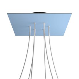   Square XXL Rose-One 6-hole and 4-side hole ceiling rosette set, 400 mm