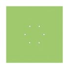 Square XXL Rose-One 6-hole and 4-side hole ceiling rosette set, 400 mm