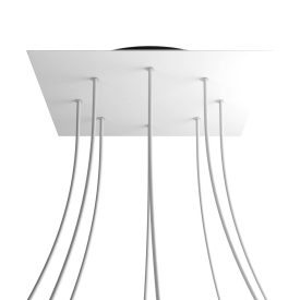   Square XXL Rose-One 8-hole and 4-side hole ceiling rosette set, 400 mm