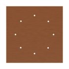 Square XXL Rose-One 8-hole and 4-side hole ceiling rosette set, 400 mm