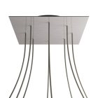 Square XXL Rose-One 8-hole and 4-side hole ceiling rosette set, 400 mm