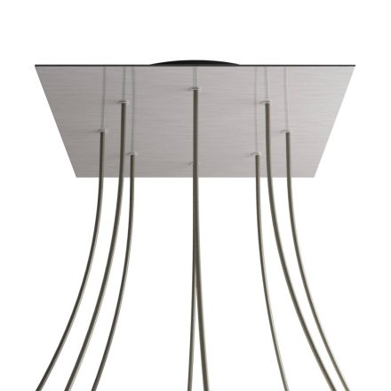 Square XXL Rose-One 8-hole and 4-side hole ceiling rosette set, 400 mm