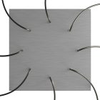 Square XXL Rose-One 8-hole and 4-side hole ceiling rosette set, 400 mm