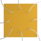 Square XXL Rose-One 8-hole and 4-side hole ceiling rosette set, 400 mm