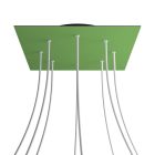 Square XXL Rose-One 8-hole and 4-side hole ceiling rosette set, 400 mm