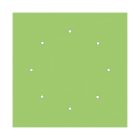 Square XXL Rose-One 8-hole and 4-side hole ceiling rosette set, 400 mm