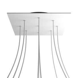   Square XXL Rose-One 9-hole and 4-side hole ceiling rosette set, 400 mm