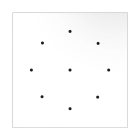 Square XXL Rose-One 9-hole and 4-side hole ceiling rosette set, 400 mm