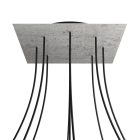 Square XXL Rose-One 9-hole and 4-side hole ceiling rosette set, 400 mm