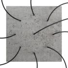 Square XXL Rose-One 9-hole and 4-side hole ceiling rosette set, 400 mm