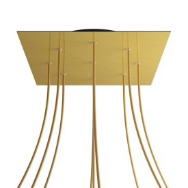   Square XXL Rose-One 9-hole and 4-side hole ceiling rosette set, 400 mm