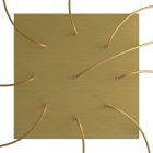 Square XXL Rose-One 9-hole and 4-side hole ceiling rosette set, 400 mm