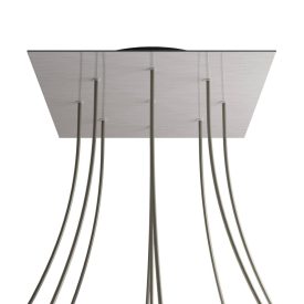   Square XXL Rose-One 9-hole and 4-side hole ceiling rosette set, 400 mm