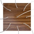 Square XXL Rose-One 9-hole and 4-side hole ceiling rosette set, 400 mm