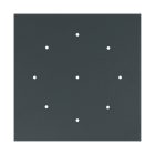 Square XXL Rose-One 9-hole and 4-side hole ceiling rosette set, 400 mm