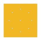 Square XXL Rose-One 9-hole and 4-side hole ceiling rosette set, 400 mm