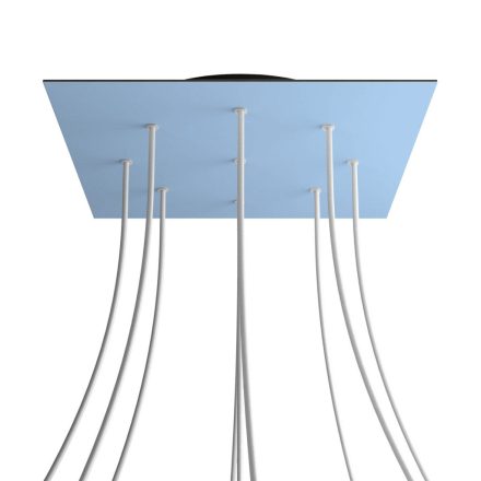 Square XXL Rose-One 9-hole and 4-side hole ceiling rosette set, 400 mm