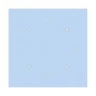 Square XXL Rose-One 9-hole and 4-side hole ceiling rosette set, 400 mm