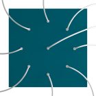 Square XXL Rose-One 9-hole and 4-side hole ceiling rosette set, 400 mm