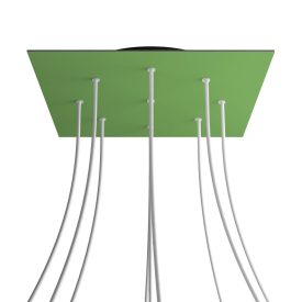   Square XXL Rose-One 9-hole and 4-side hole ceiling rosette set, 400 mm