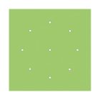 Square XXL Rose-One 9-hole and 4-side hole ceiling rosette set, 400 mm