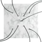 Square XXL Rose-One 9 ceiling rose set with X-shaped holes and 4 side holes, 400 mm