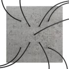 Square XXL Rose-One 9 ceiling rose set with X-shaped holes and 4 side holes, 400 mm