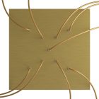 Square XXL Rose-One 9 ceiling rose set with X-shaped holes and 4 side holes, 400 mm