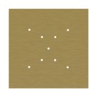 Square XXL Rose-One 9 ceiling rose set with X-shaped holes and 4 side holes, 400 mm