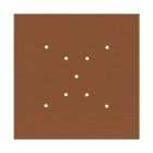 Square XXL Rose-One 9 ceiling rose set with X-shaped holes and 4 side holes, 400 mm