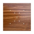 Square XXL Rose-One 9 ceiling rose set with X-shaped holes and 4 side holes, 400 mm