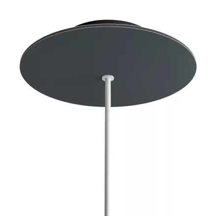 Round Rose-One ceiling rosette set with 1 hole and 4 side holes, 200 mm