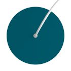 Round Rose-One ceiling rosette set with 1 hole and 4 side holes, 200 mm