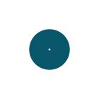 Round Rose-One ceiling rosette set with 1 hole and 4 side holes, 200 mm