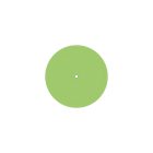 Round Rose-One ceiling rosette set with 1 hole and 4 side holes, 200 mm