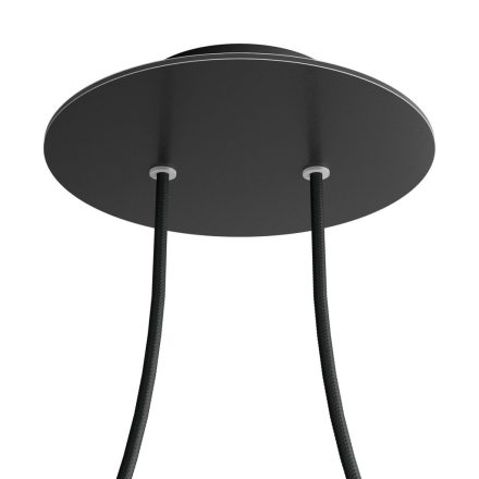 Round ceiling rose – a ceiling rose set with two holes and four side holes, 200 mm