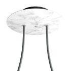 Round ceiling rose – a ceiling rose set with two holes and four side holes, 200 mm